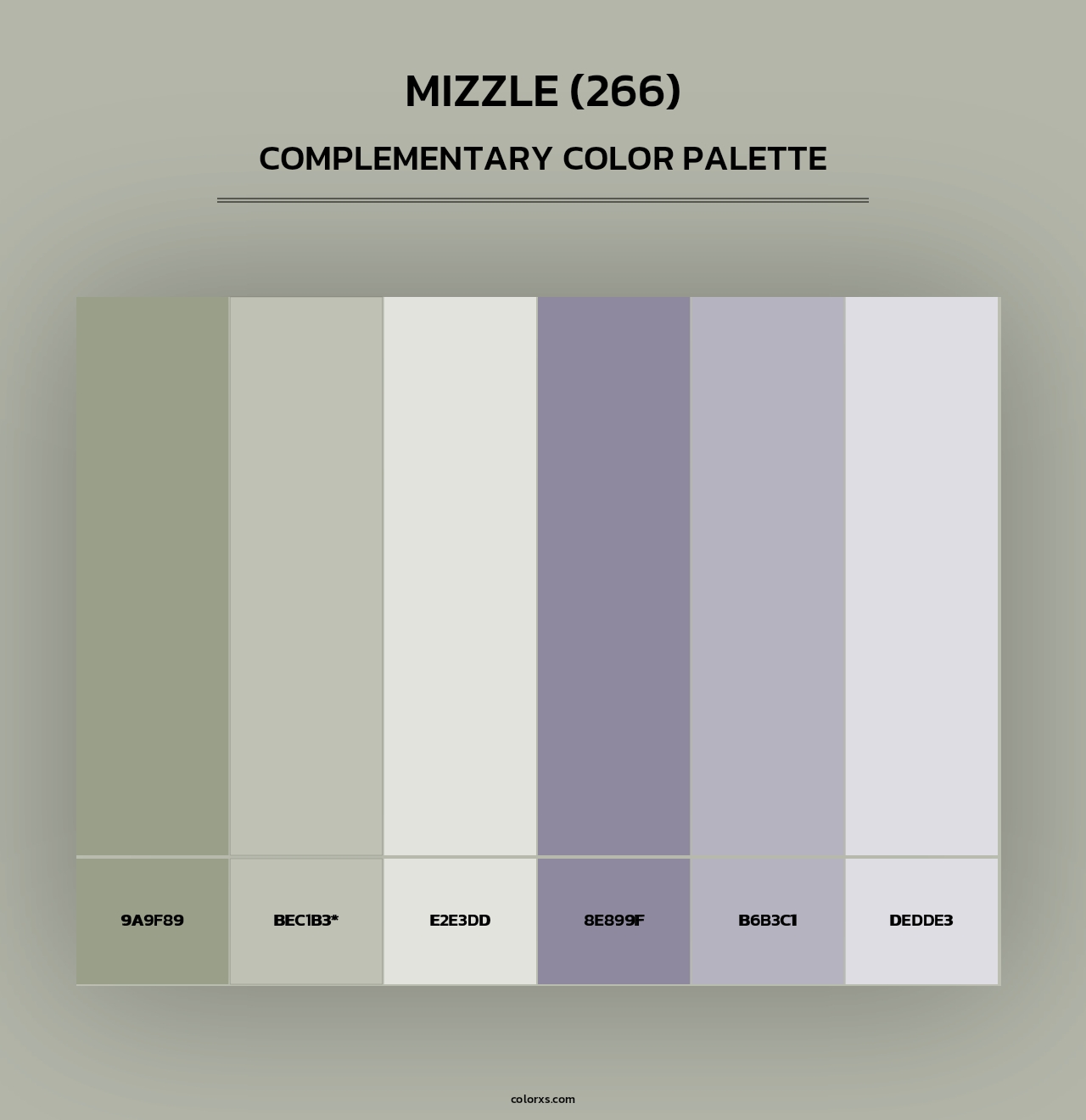 Mizzle (266) - Complementary Color Palette