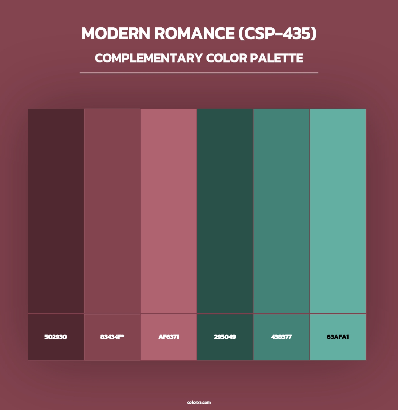 Modern Romance (CSP-435) - Complementary Color Palette