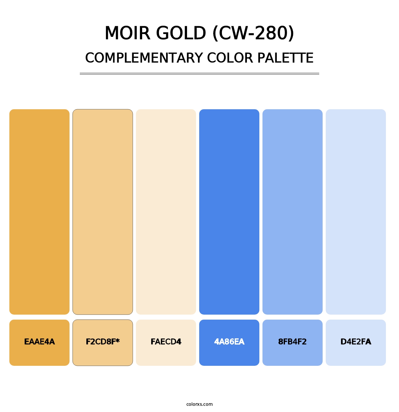 Moir Gold (CW-280) - Complementary Color Palette