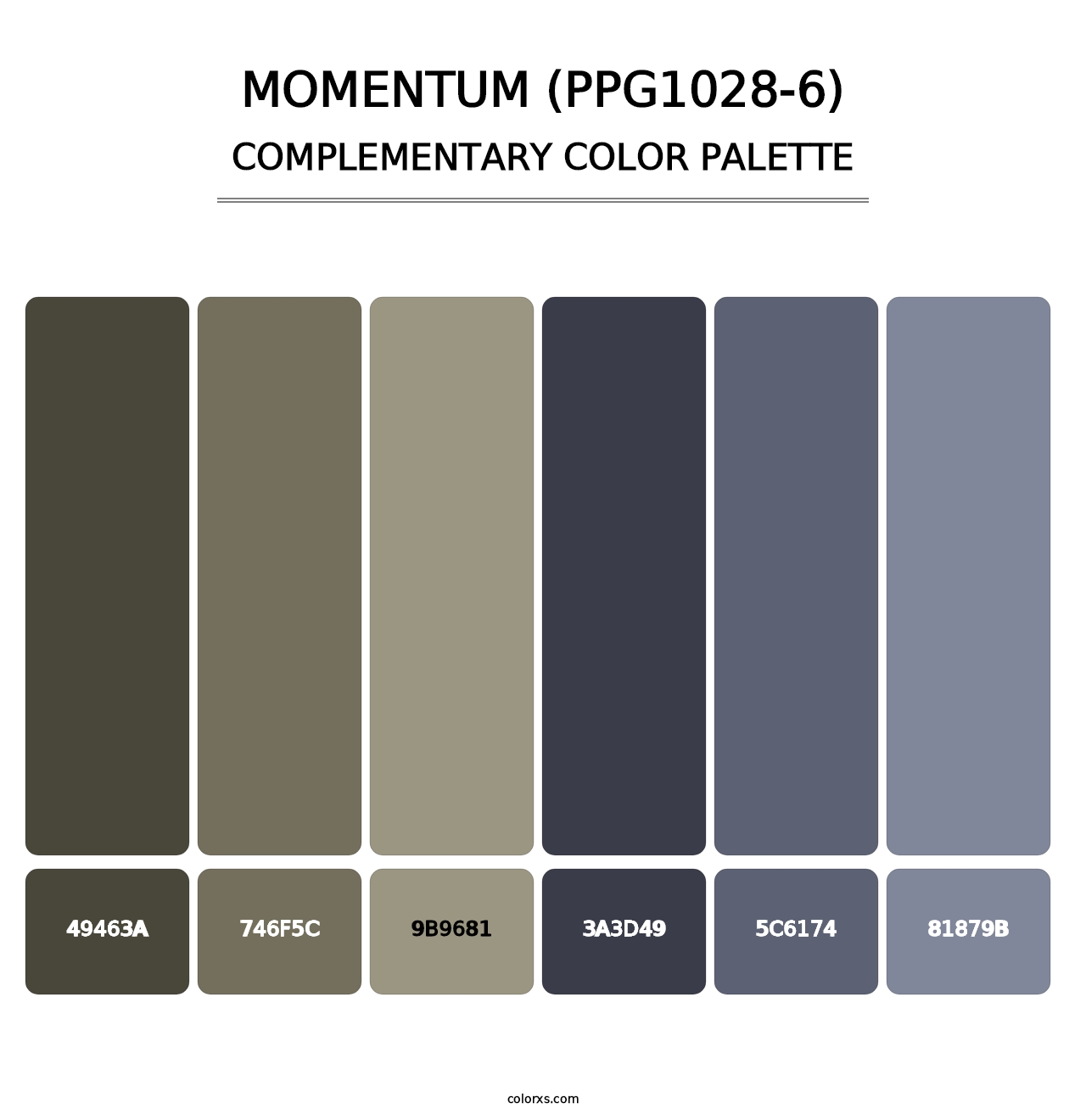 Momentum (PPG1028-6) - Complementary Color Palette