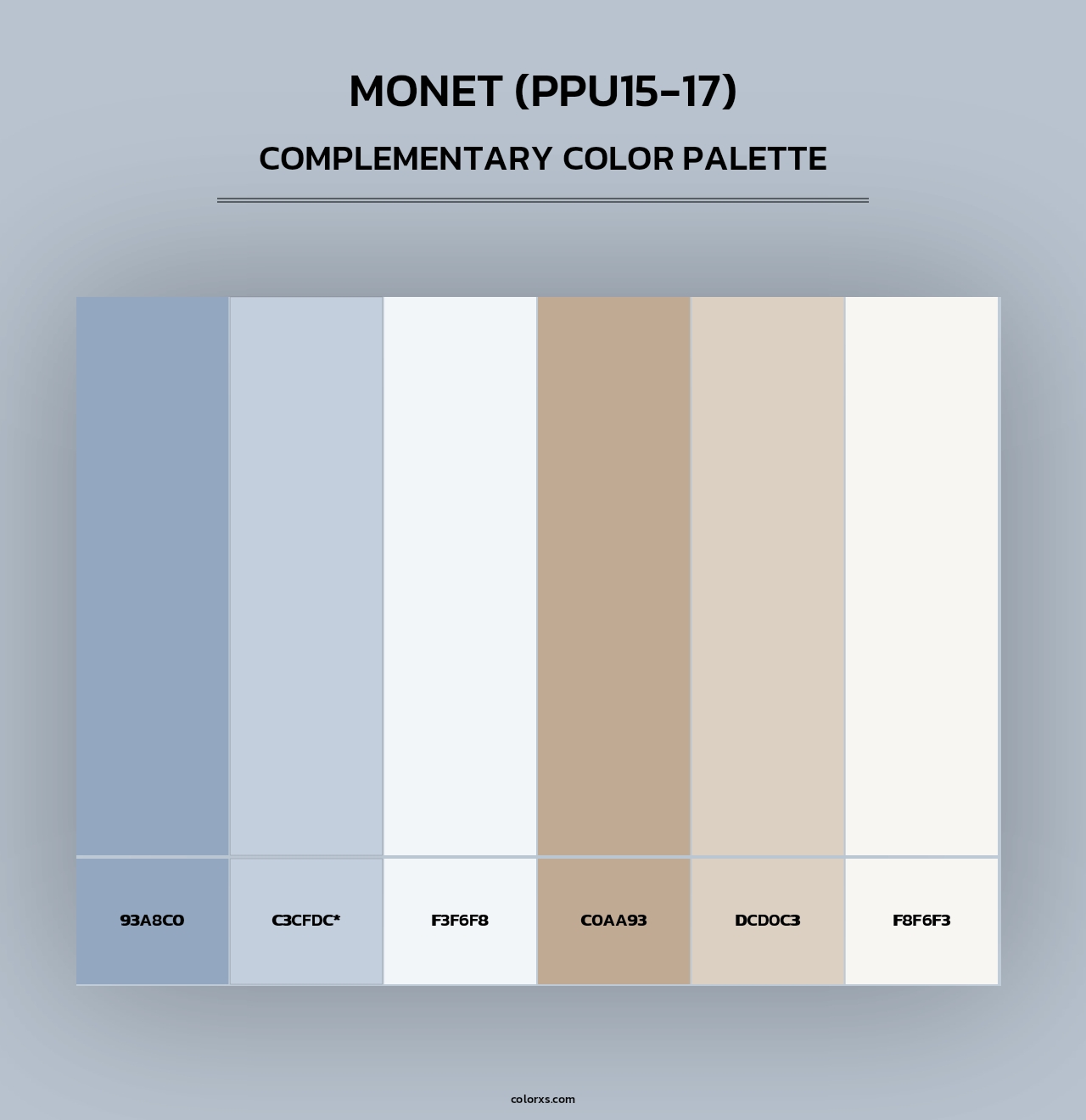 Monet (PPU15-17) - Complementary Color Palette
