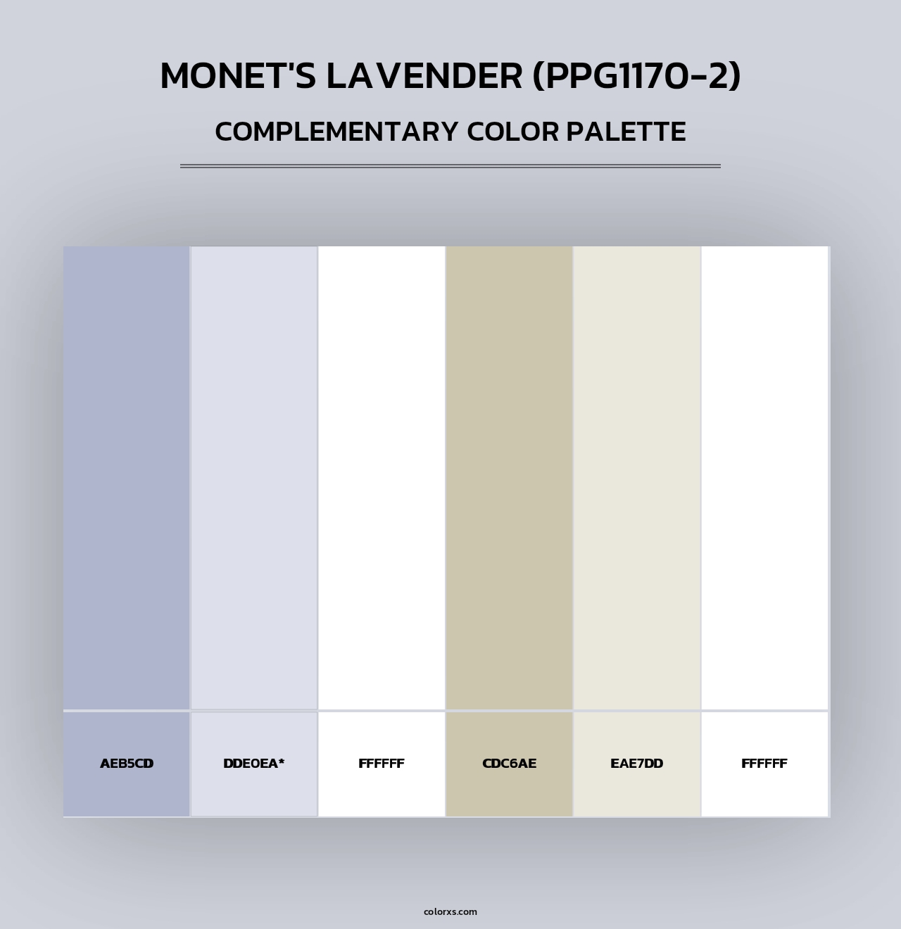Monet's Lavender (PPG1170-2) - Complementary Color Palette