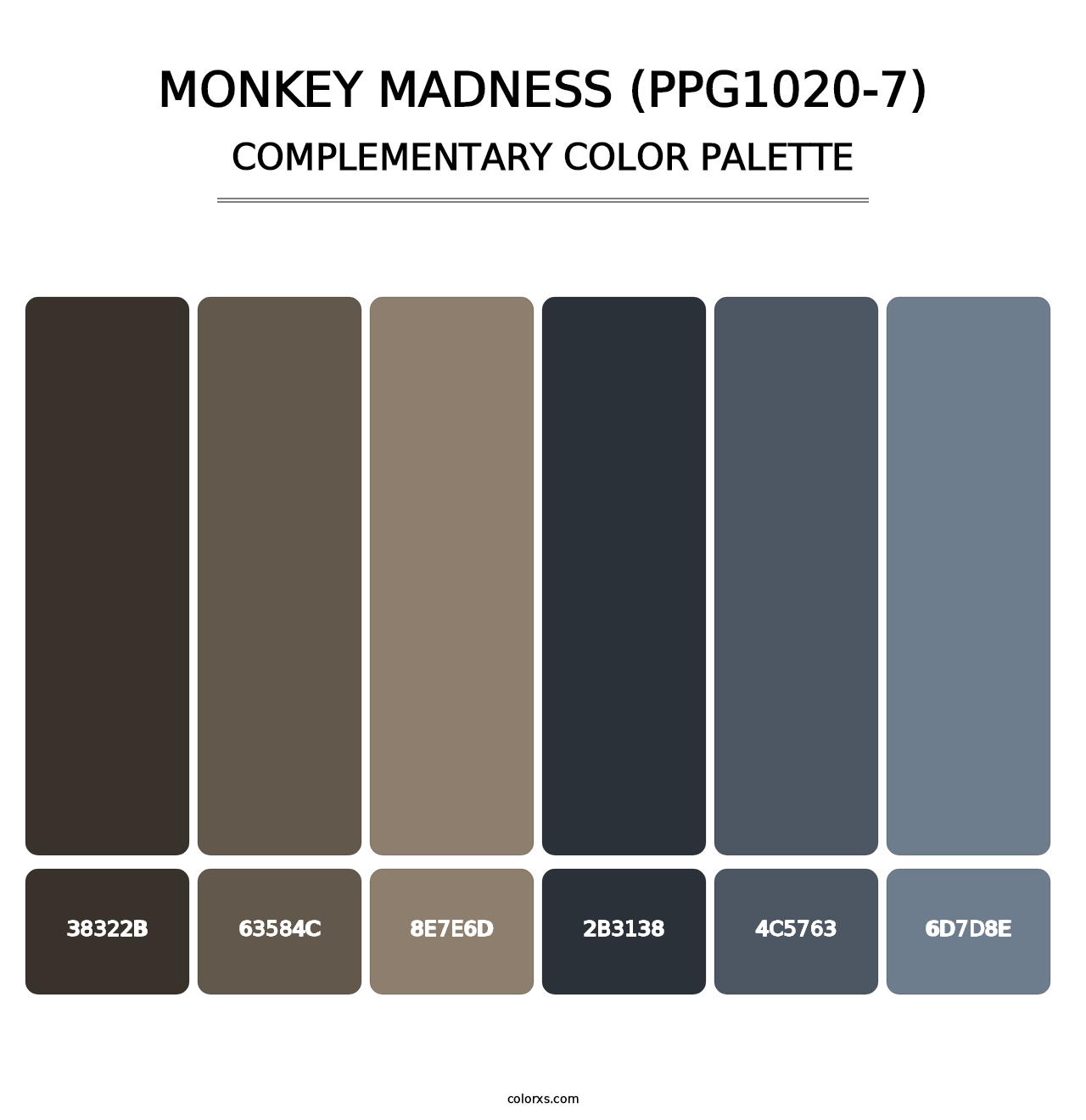Monkey Madness (PPG1020-7) - Complementary Color Palette