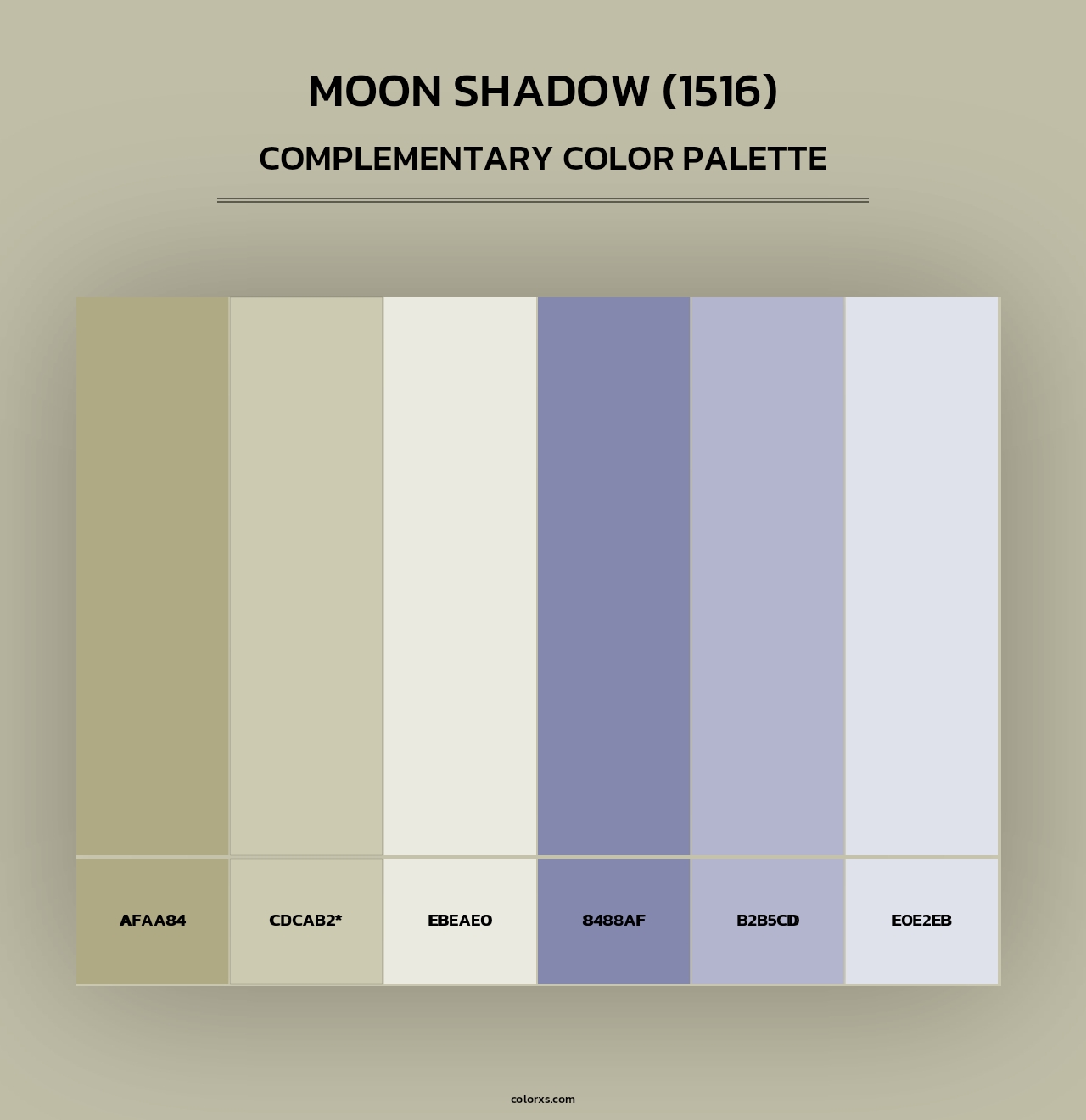 Moon Shadow (1516) - Complementary Color Palette