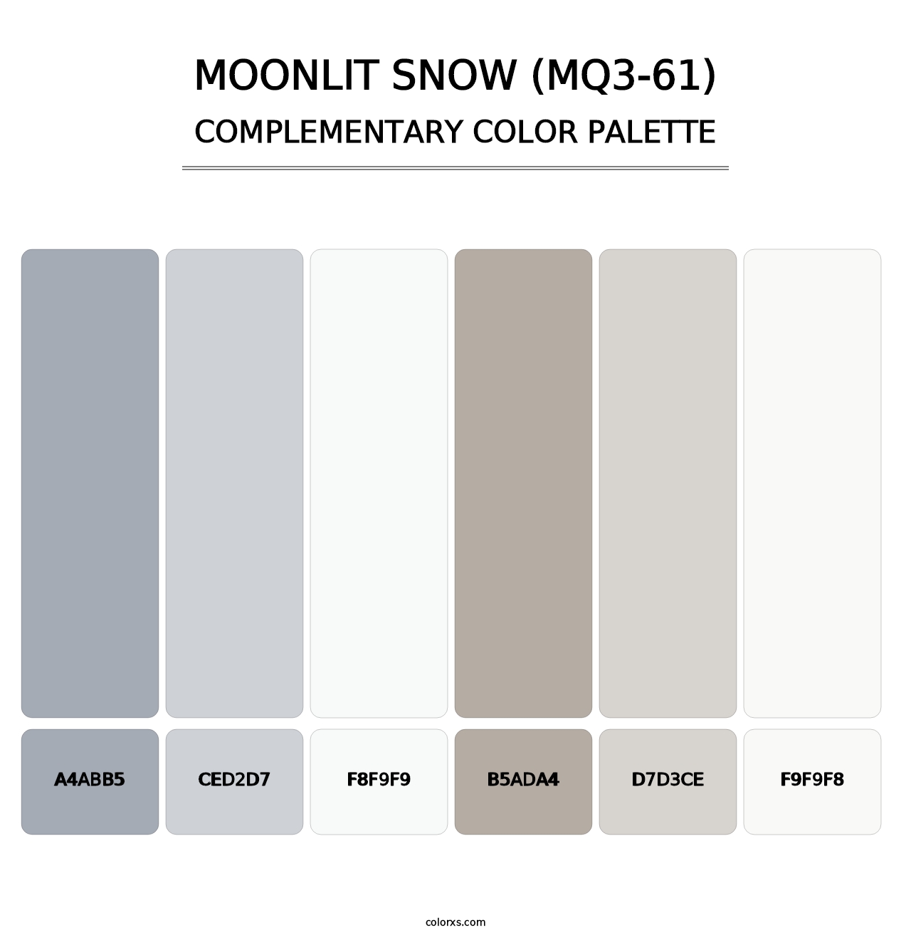 Moonlit Snow (MQ3-61) - Complementary Color Palette