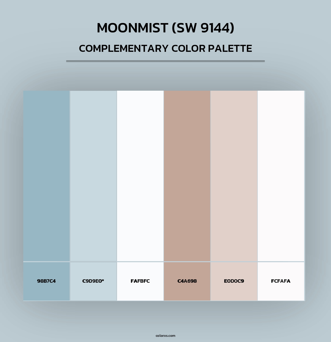 Moonmist (SW 9144) - Complementary Color Palette