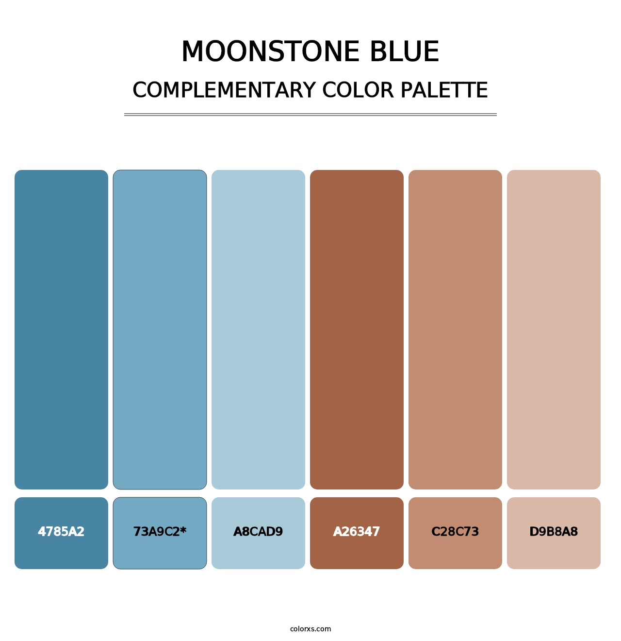 Moonstone Blue - Complementary Color Palette