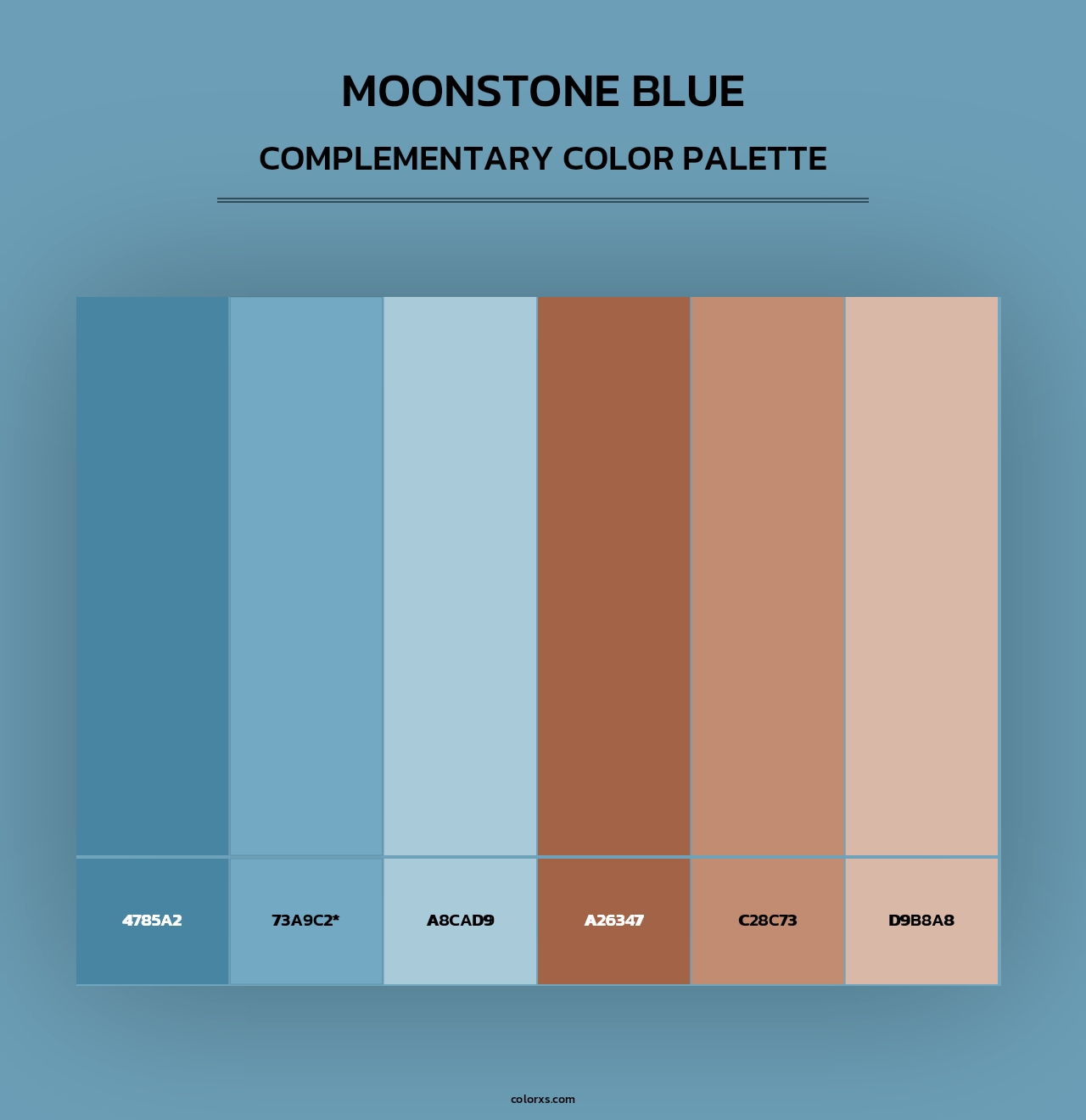 Moonstone Blue - Complementary Color Palette