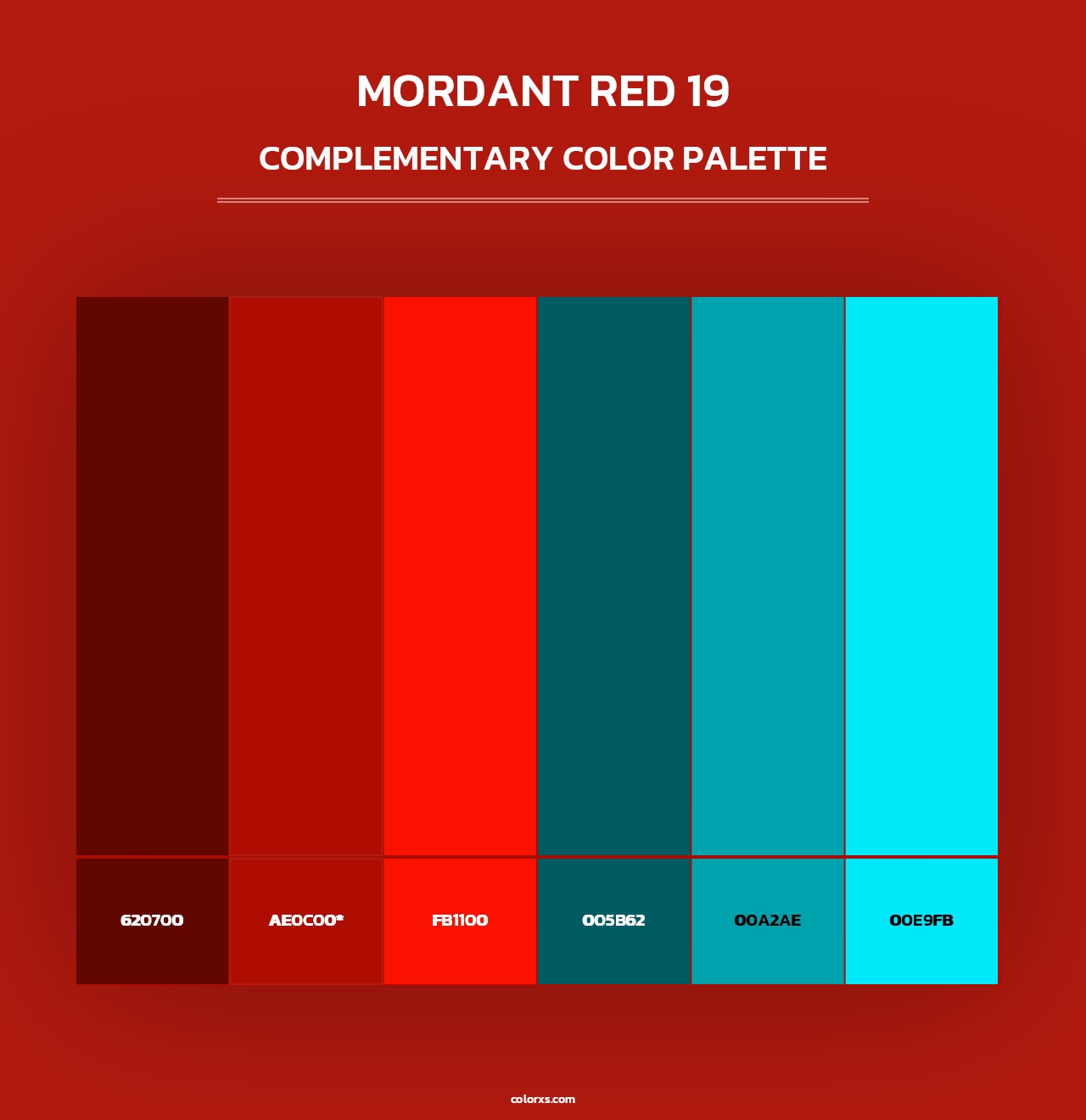 Mordant red 19 - Complementary Color Palette