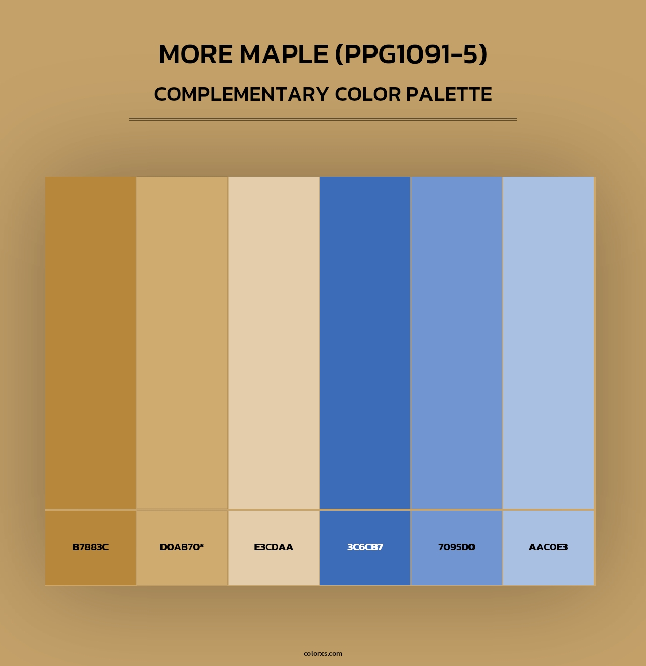 More Maple (PPG1091-5) - Complementary Color Palette