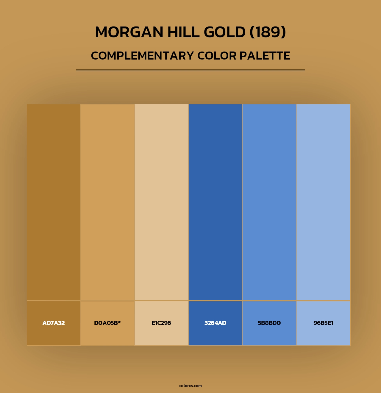 Morgan Hill Gold (189) - Complementary Color Palette