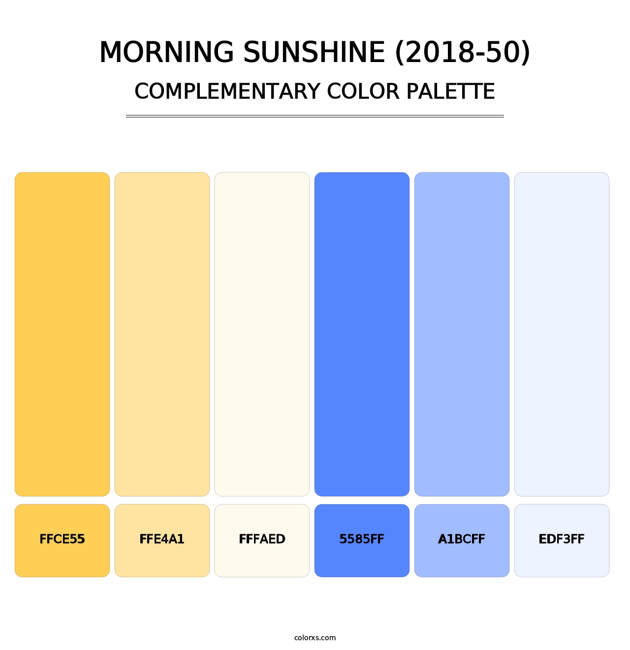 Morning Sunshine (2018-50) - Complementary Color Palette