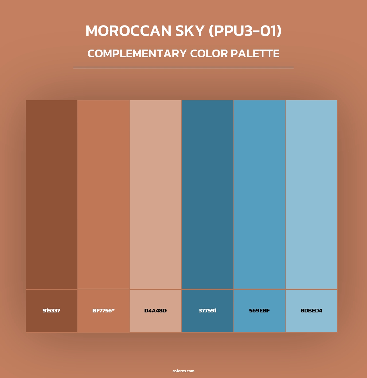 Moroccan Sky (PPU3-01) - Complementary Color Palette