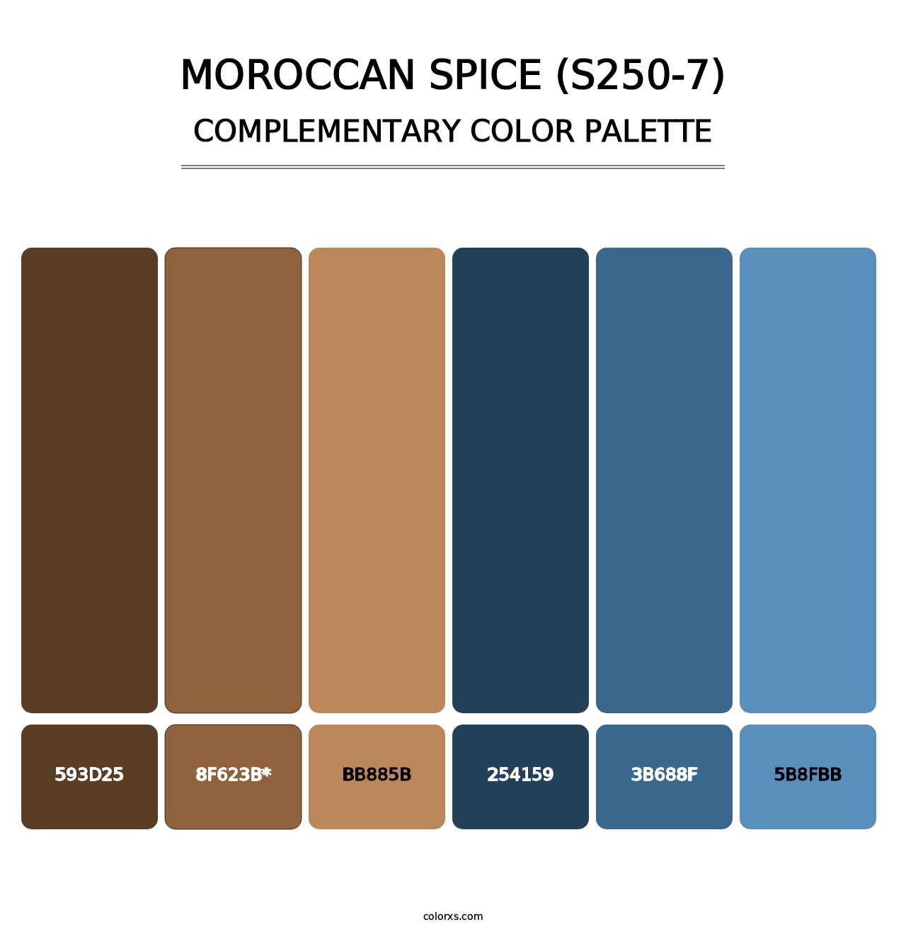 Moroccan Spice (S250-7) - Complementary Color Palette