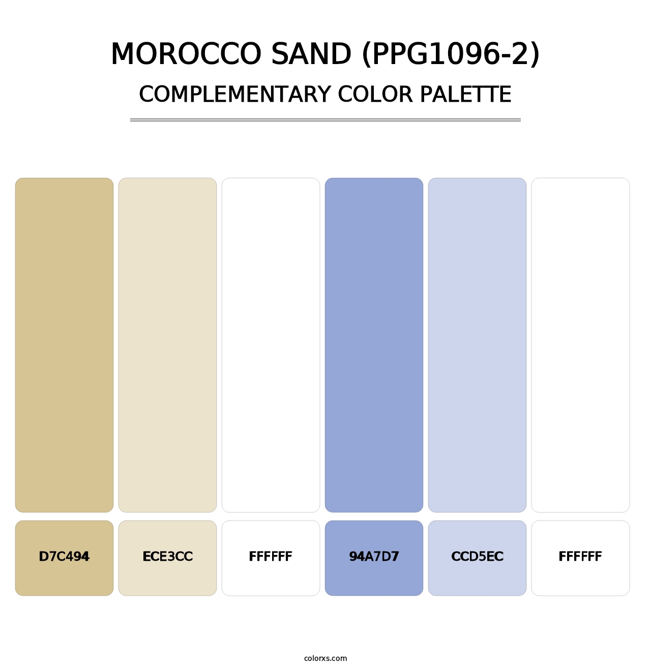 Morocco Sand (PPG1096-2) - Complementary Color Palette