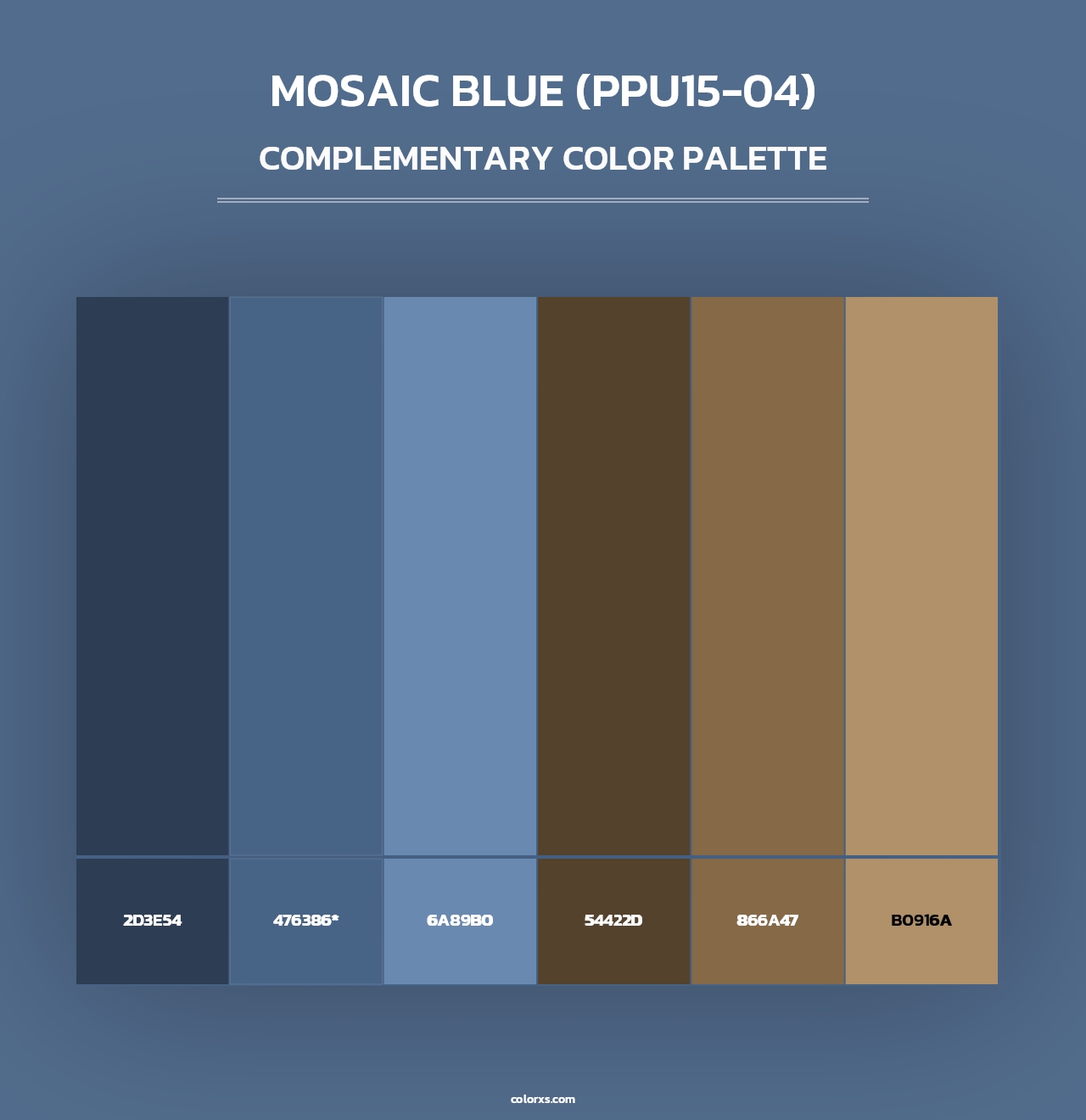 Mosaic Blue (PPU15-04) - Complementary Color Palette