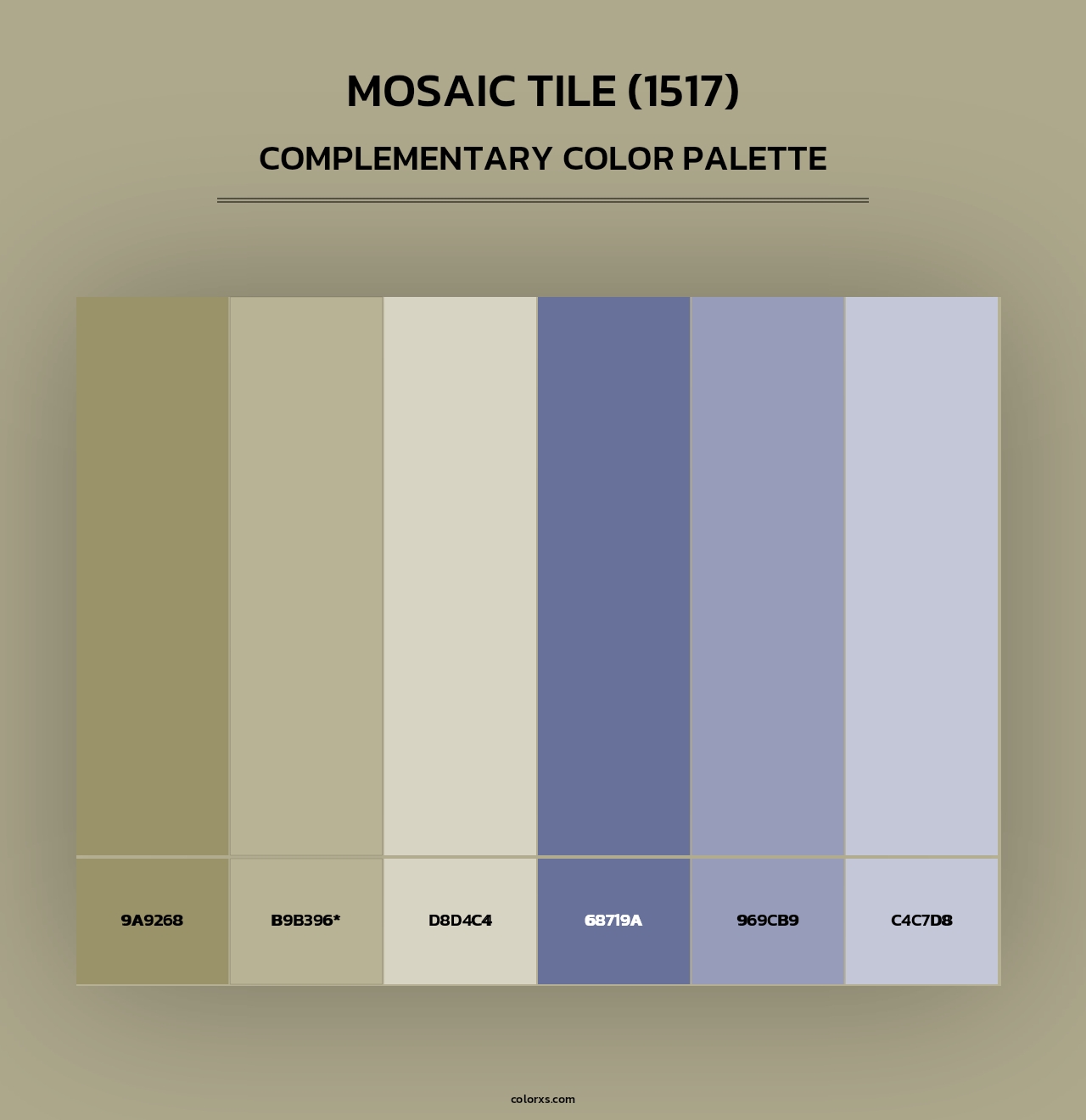 Mosaic Tile (1517) - Complementary Color Palette
