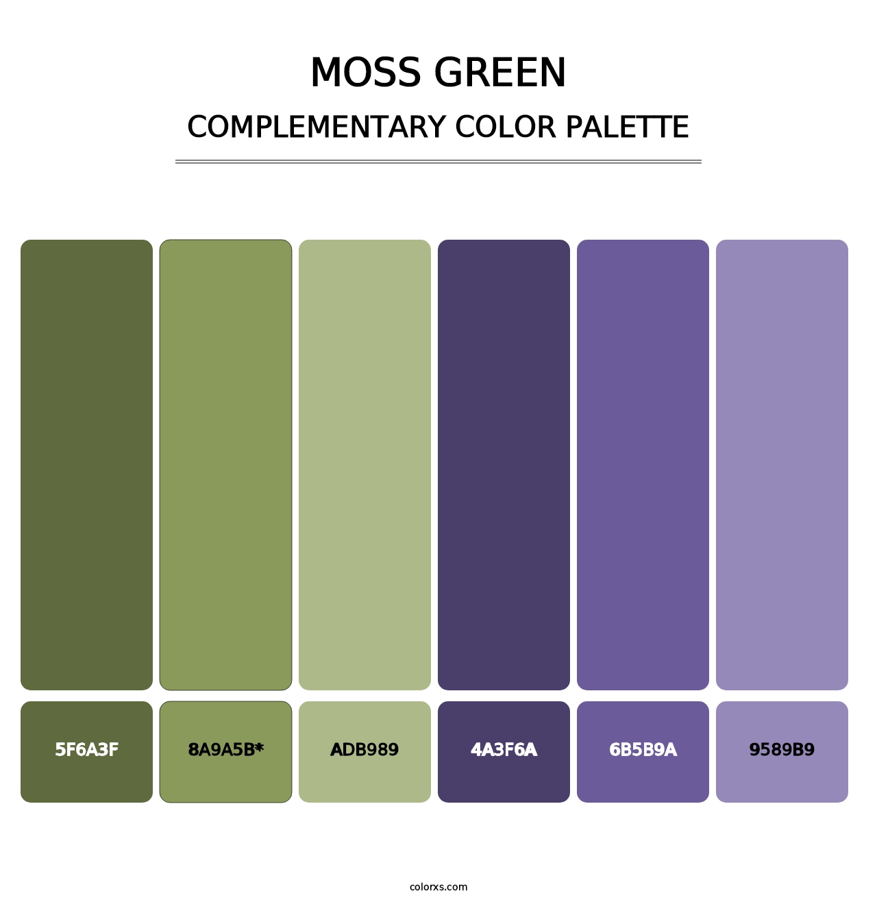 Moss Green - Complementary Color Palette