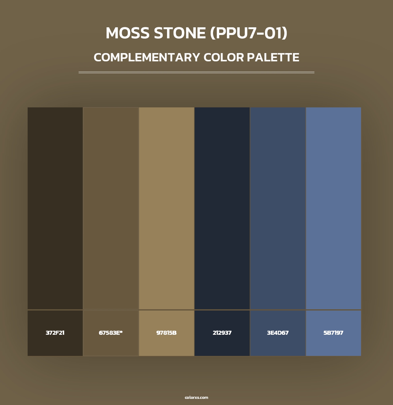 Moss Stone (PPU7-01) - Complementary Color Palette