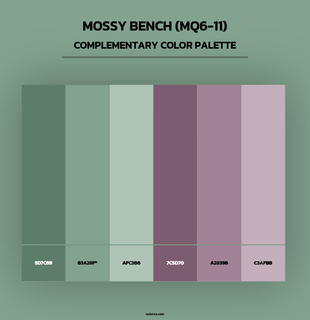 Mossy Bench (MQ6-11) - Complementary Color Palette