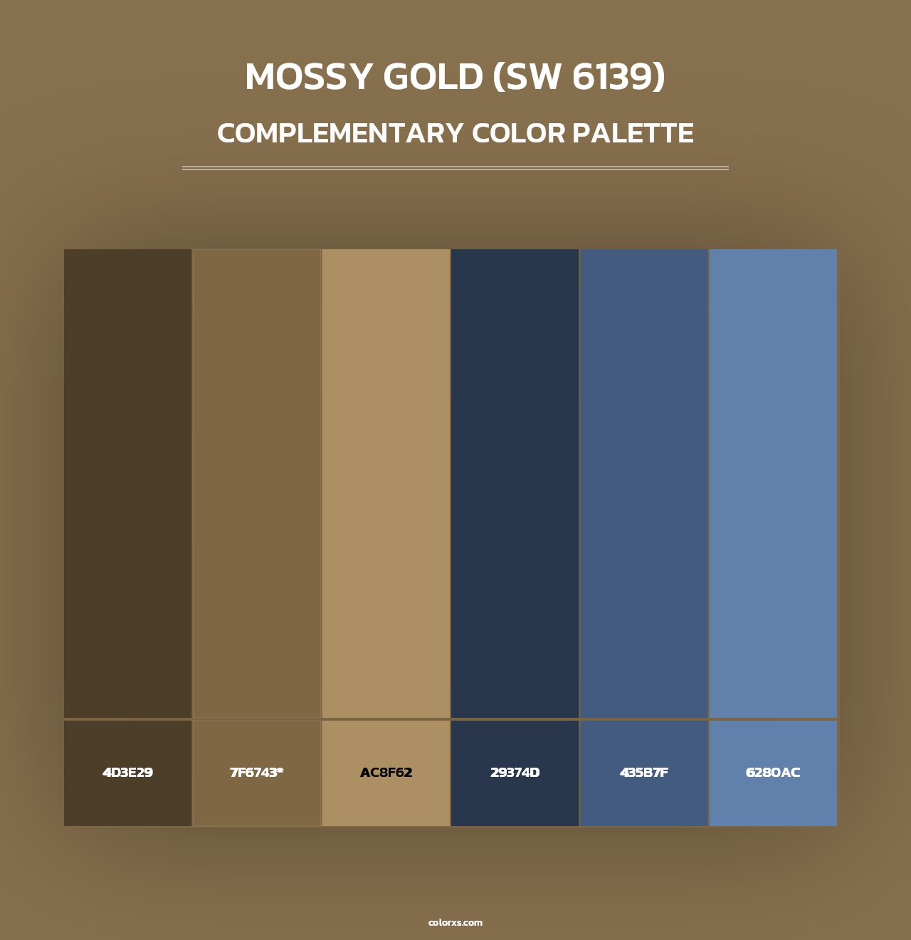 Mossy Gold (SW 6139) - Complementary Color Palette