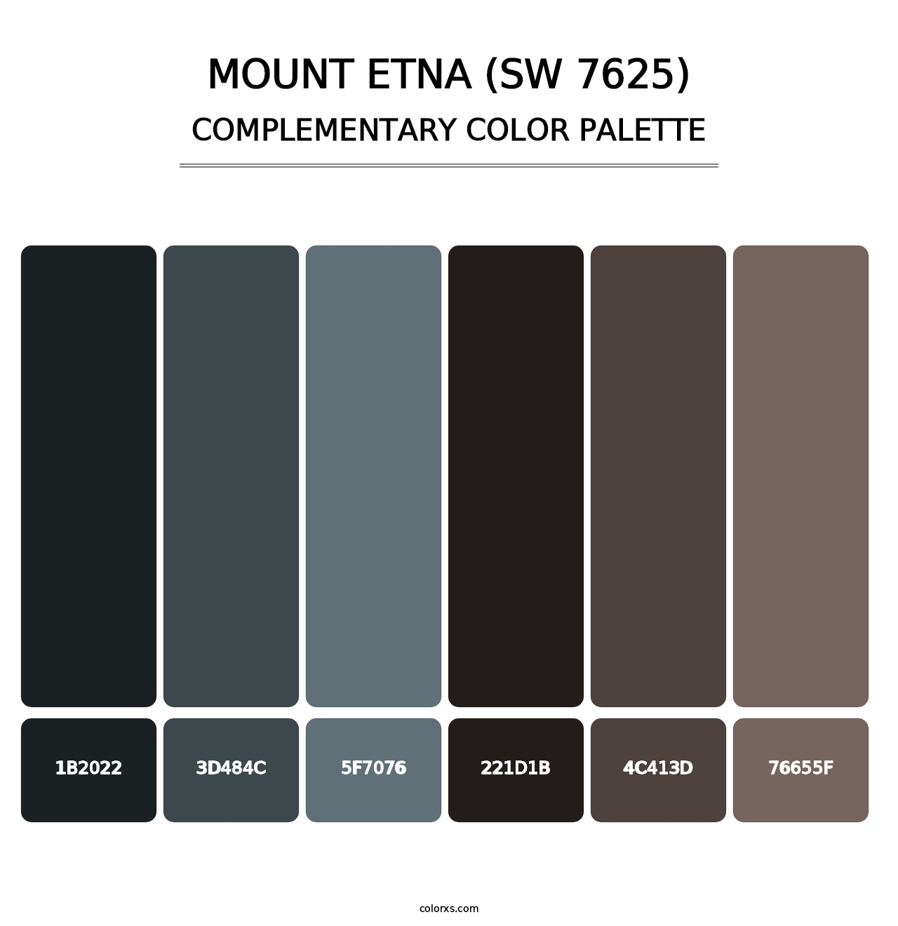 Mount Etna (SW 7625) - Complementary Color Palette