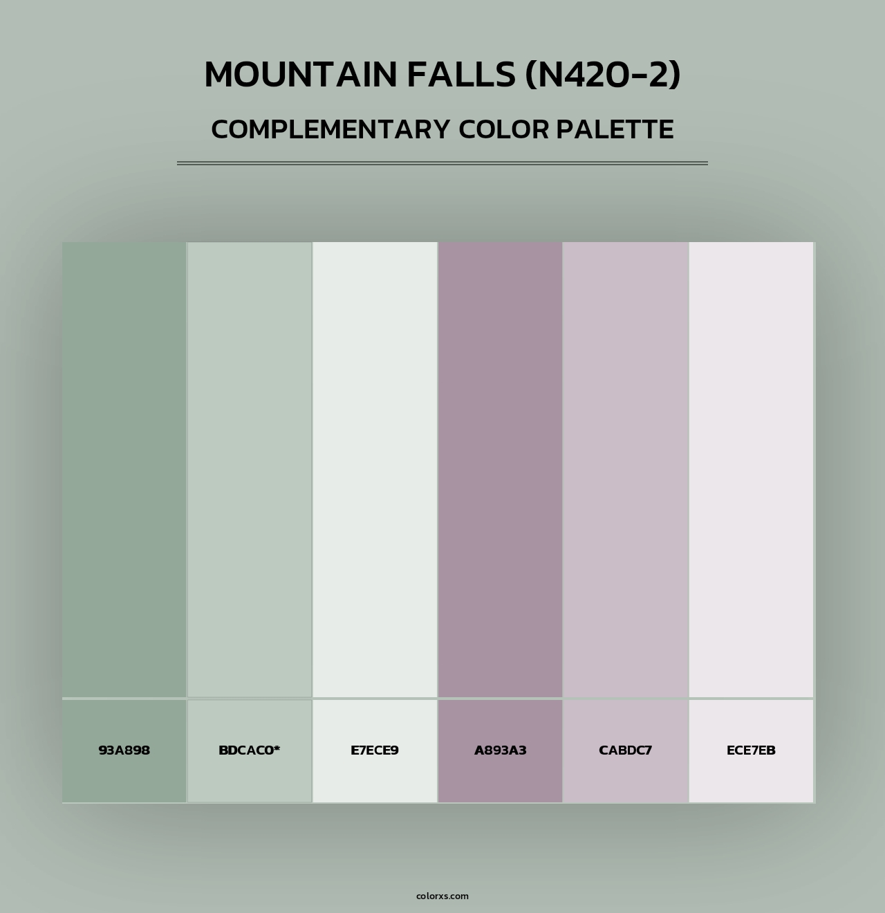 Mountain Falls (N420-2) - Complementary Color Palette