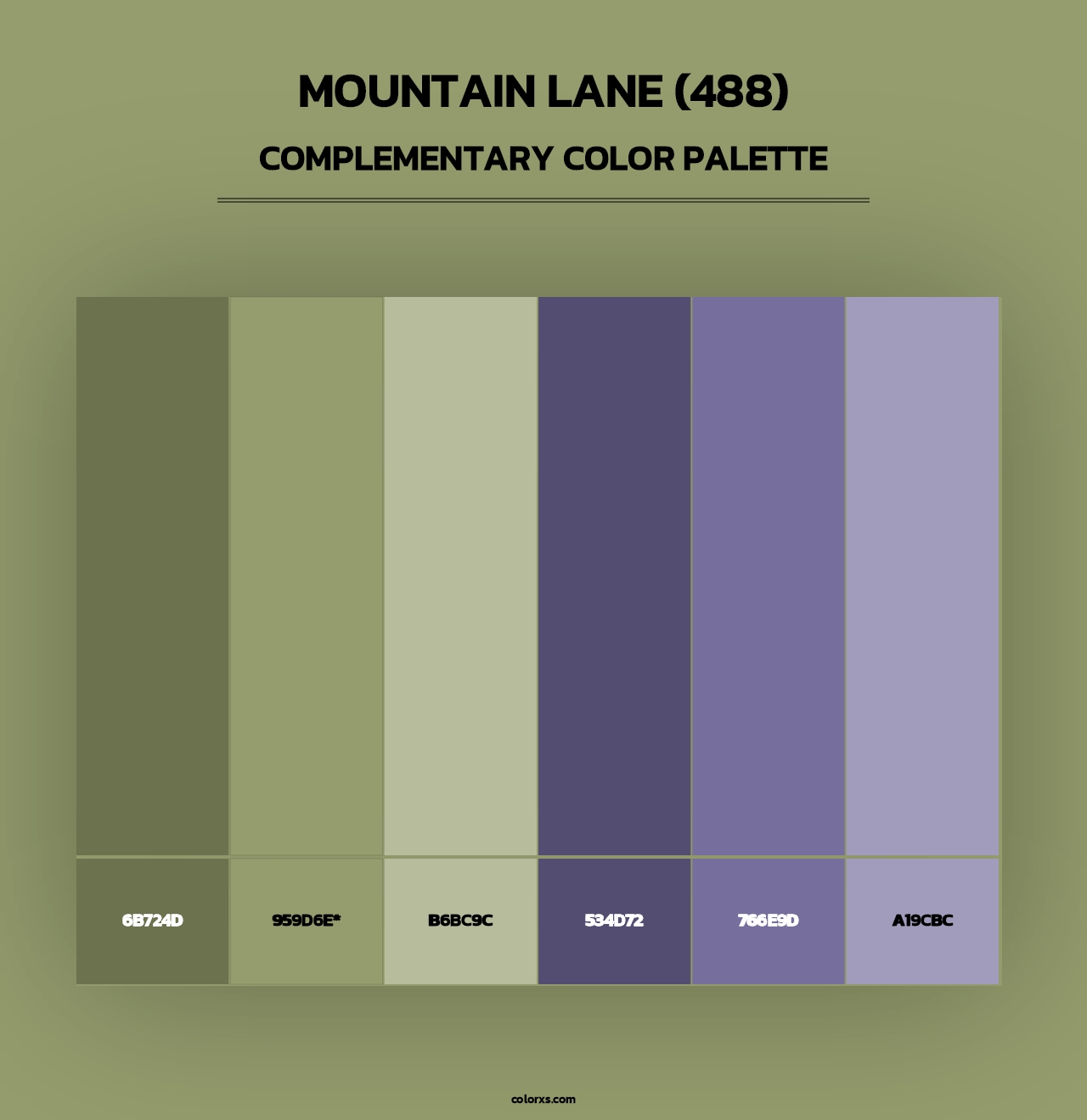 Mountain Lane (488) - Complementary Color Palette