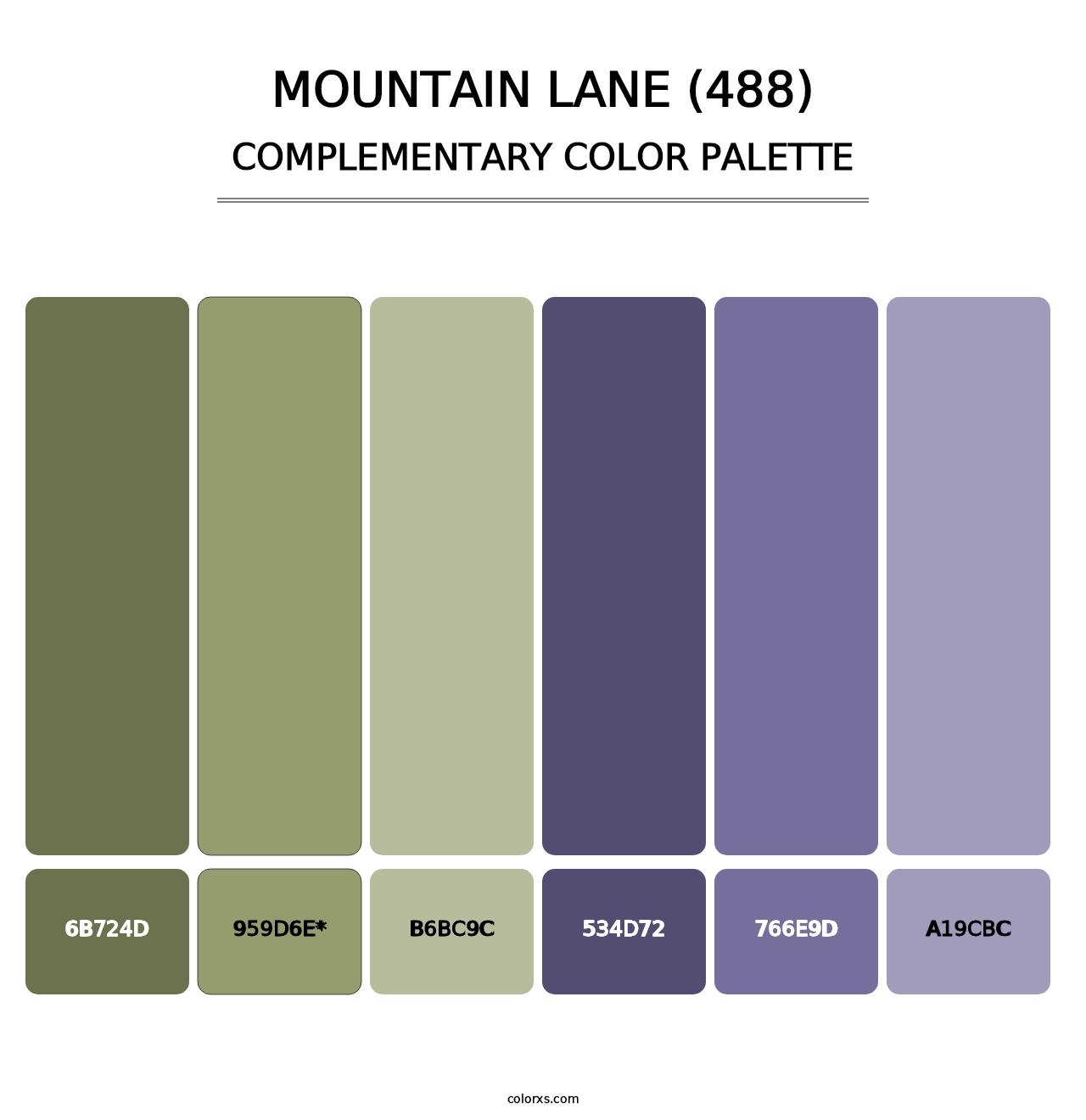 Mountain Lane (488) - Complementary Color Palette