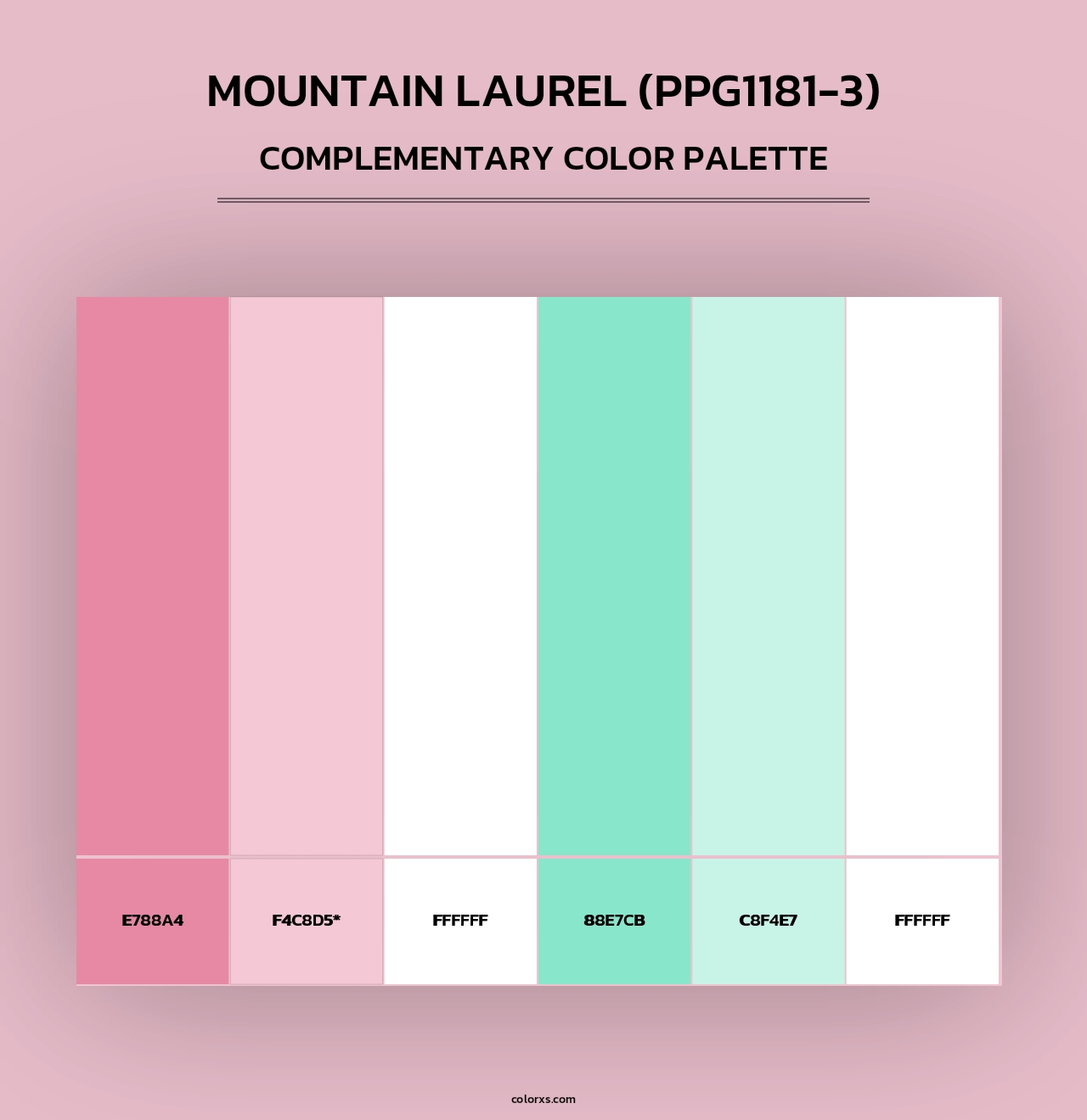 Mountain Laurel (PPG1181-3) - Complementary Color Palette