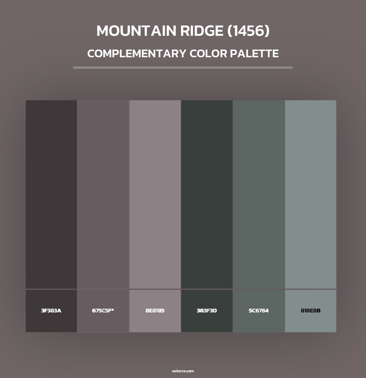 Mountain Ridge (1456) - Complementary Color Palette