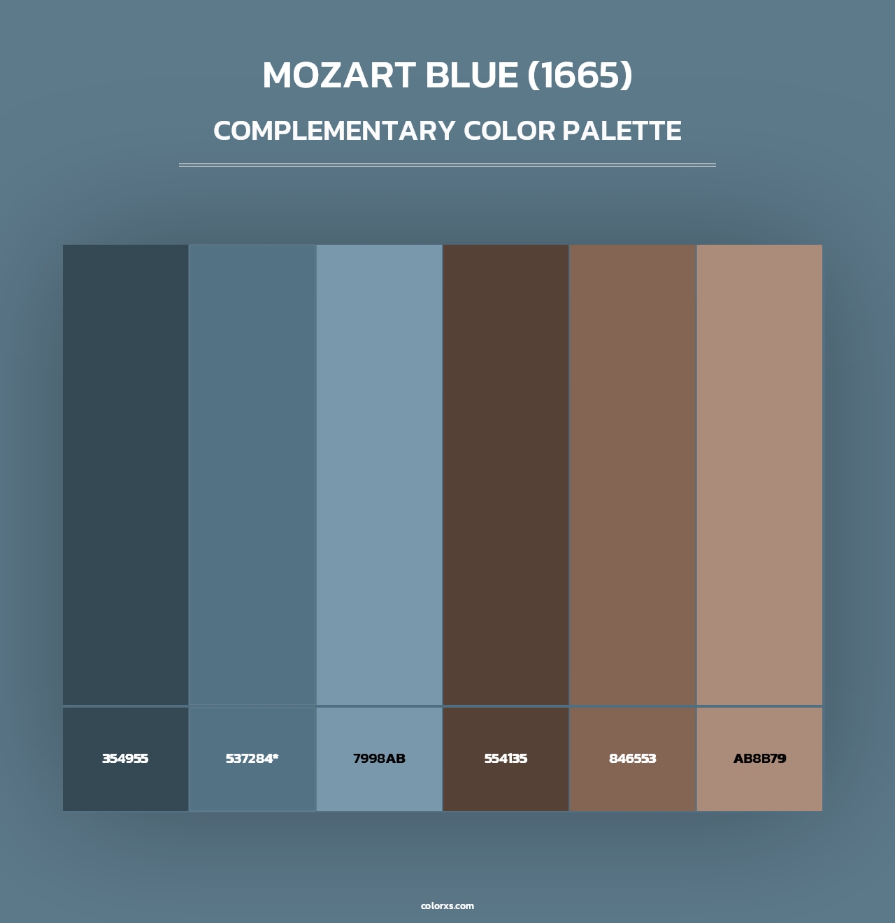 Mozart Blue (1665) - Complementary Color Palette