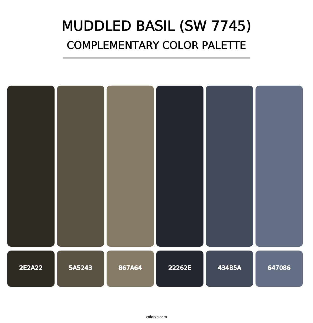 Muddled Basil (SW 7745) - Complementary Color Palette