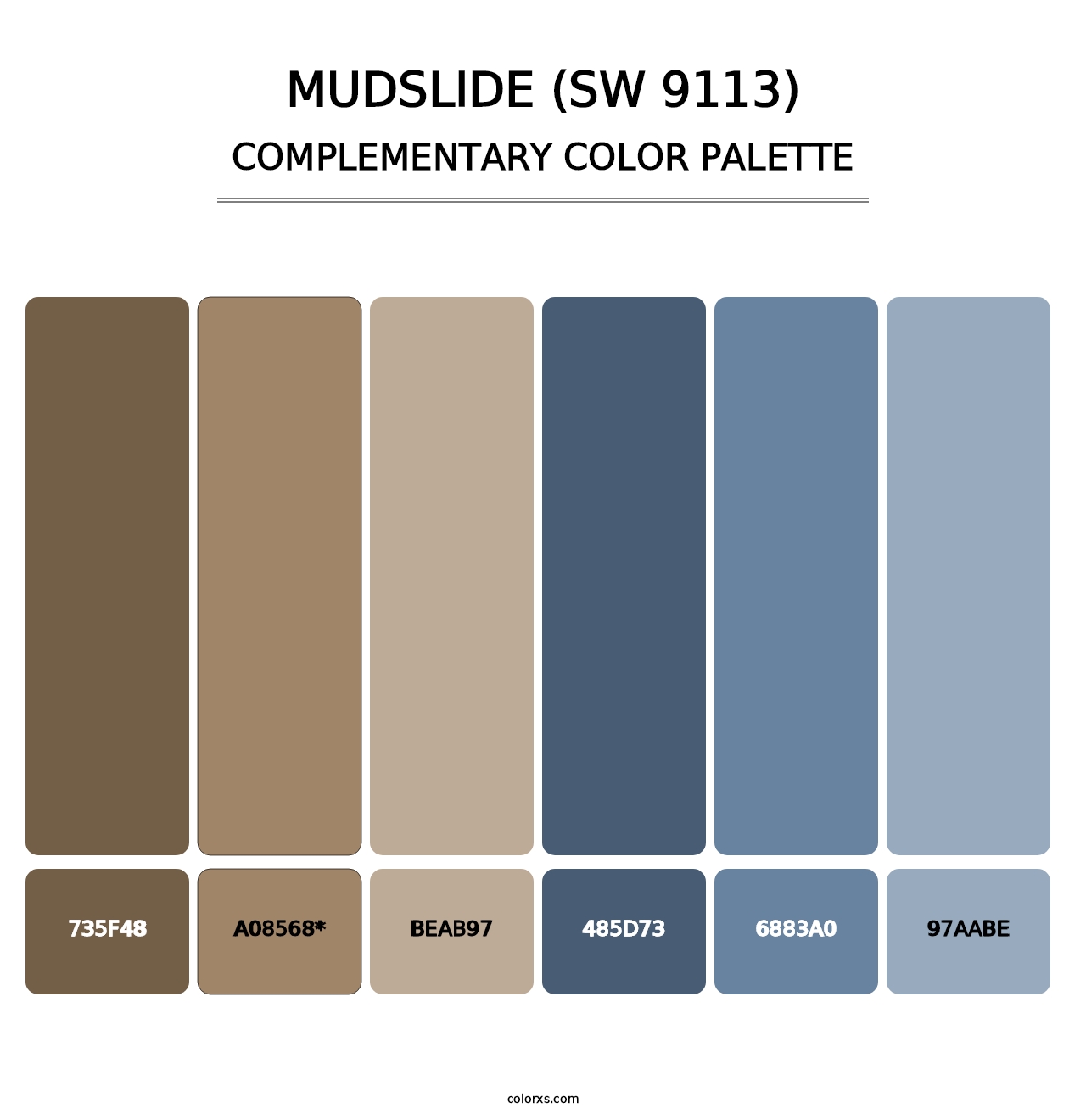 Mudslide (SW 9113) - Complementary Color Palette