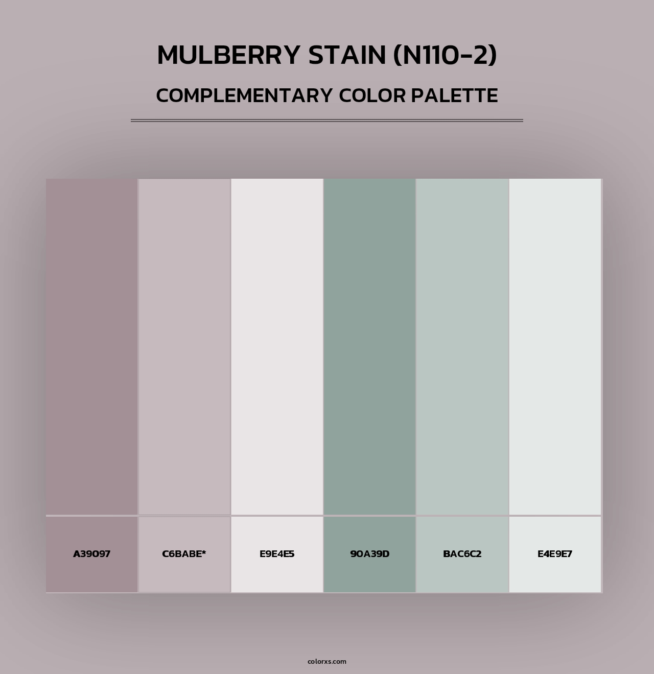 Mulberry Stain (N110-2) - Complementary Color Palette