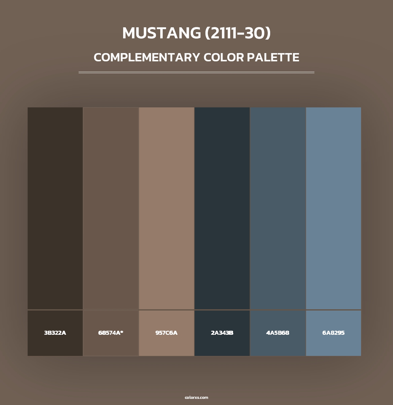 Mustang (2111-30) - Complementary Color Palette