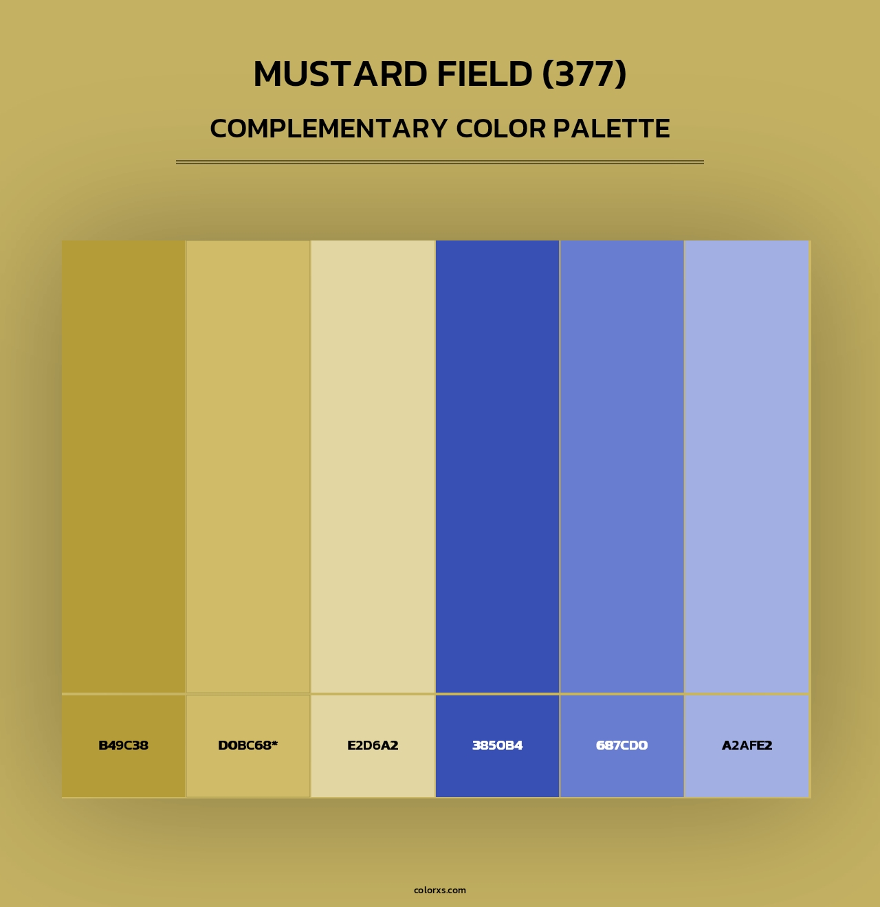 Mustard Field (377) - Complementary Color Palette