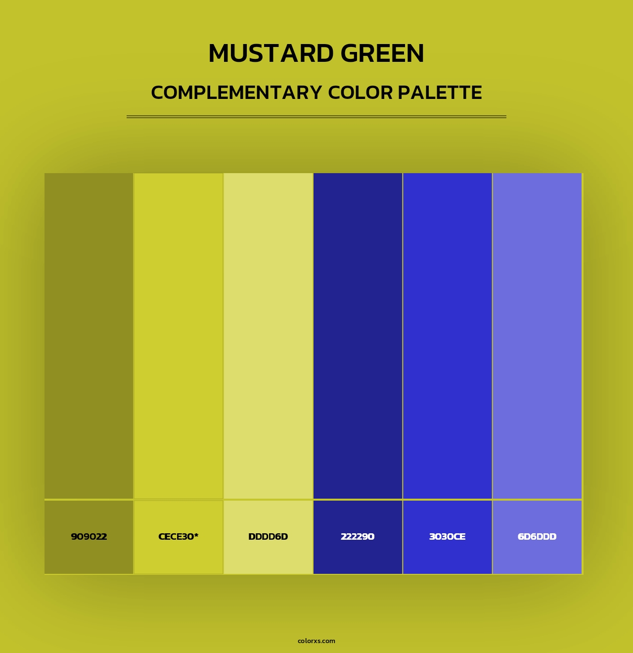 Mustard Green color palettes