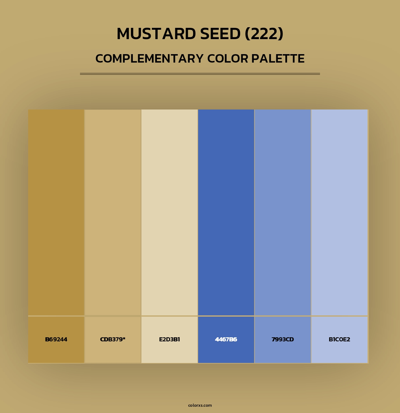 Mustard Seed (222) - Complementary Color Palette