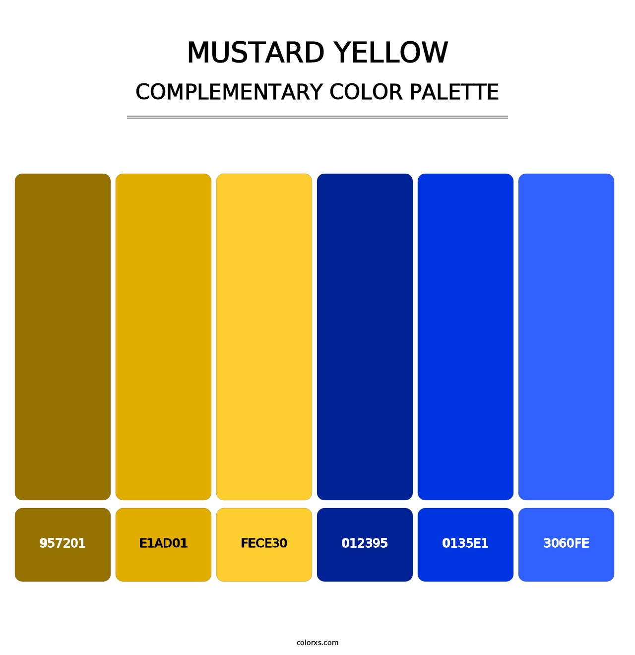 Mustard Yellow - Complementary Color Palette