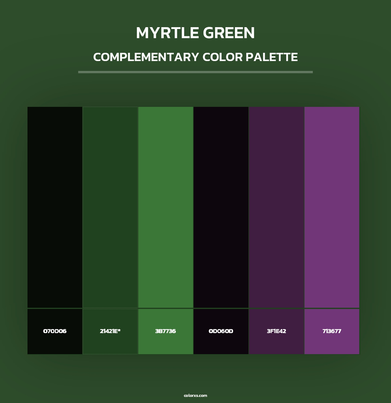 Myrtle Green - Complementary Color Palette