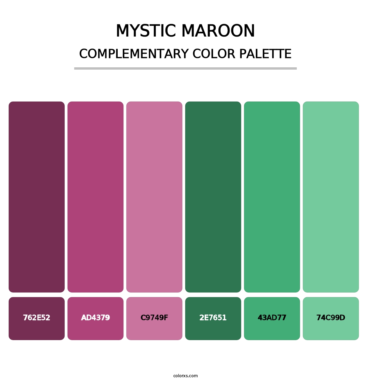 Mystic Maroon - Complementary Color Palette