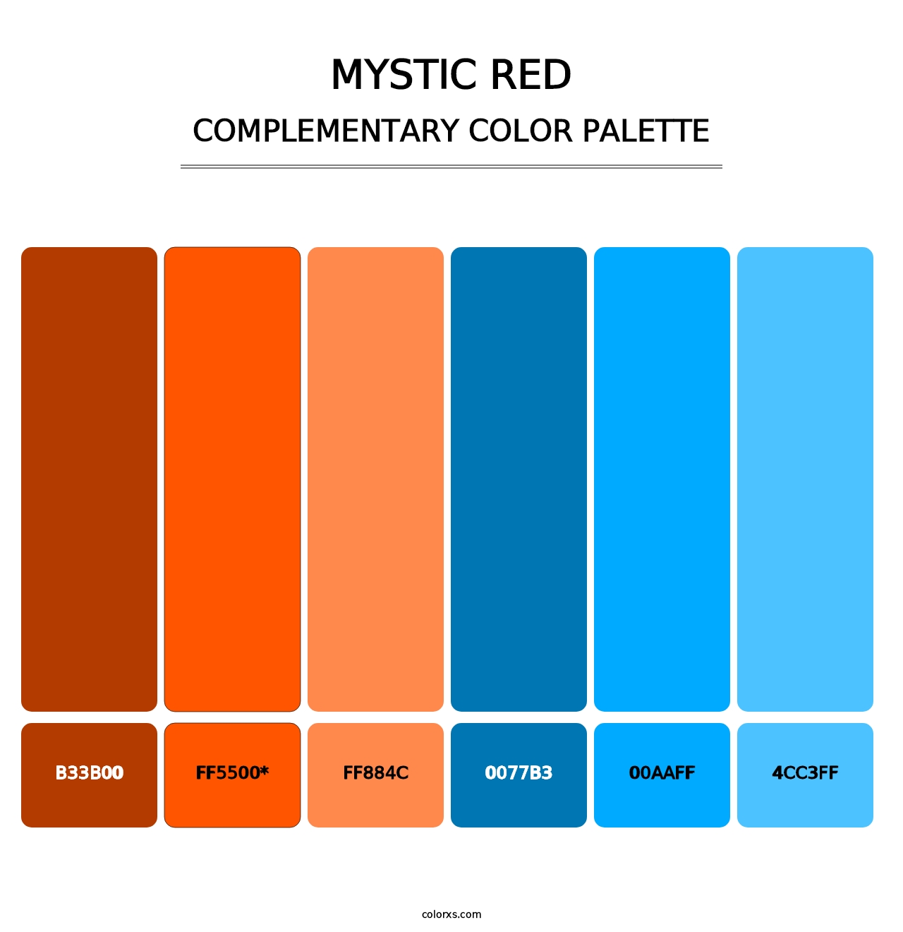 Mystic Red - Complementary Color Palette