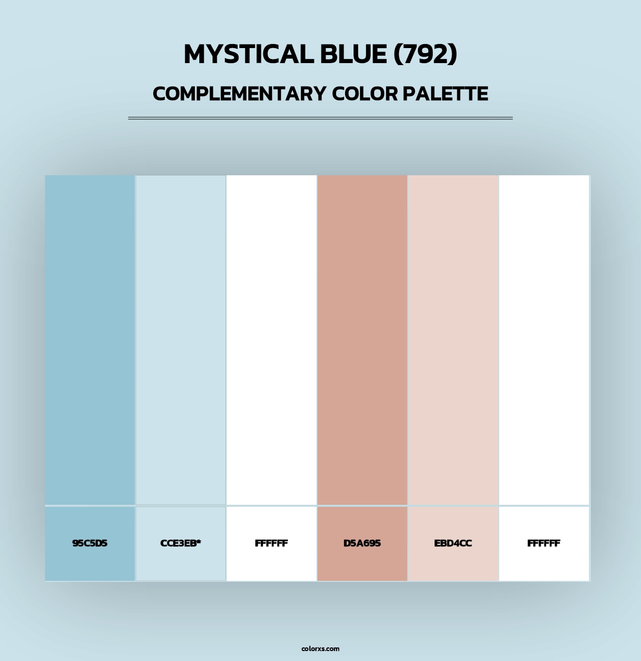 Mystical Blue (792) - Complementary Color Palette
