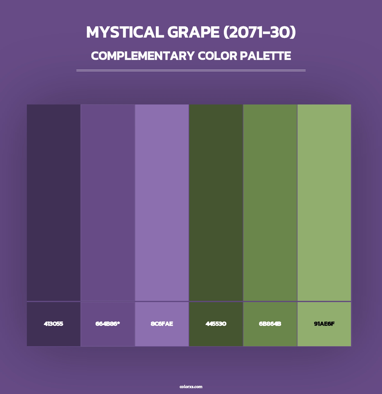 Mystical Grape (2071-30) - Complementary Color Palette