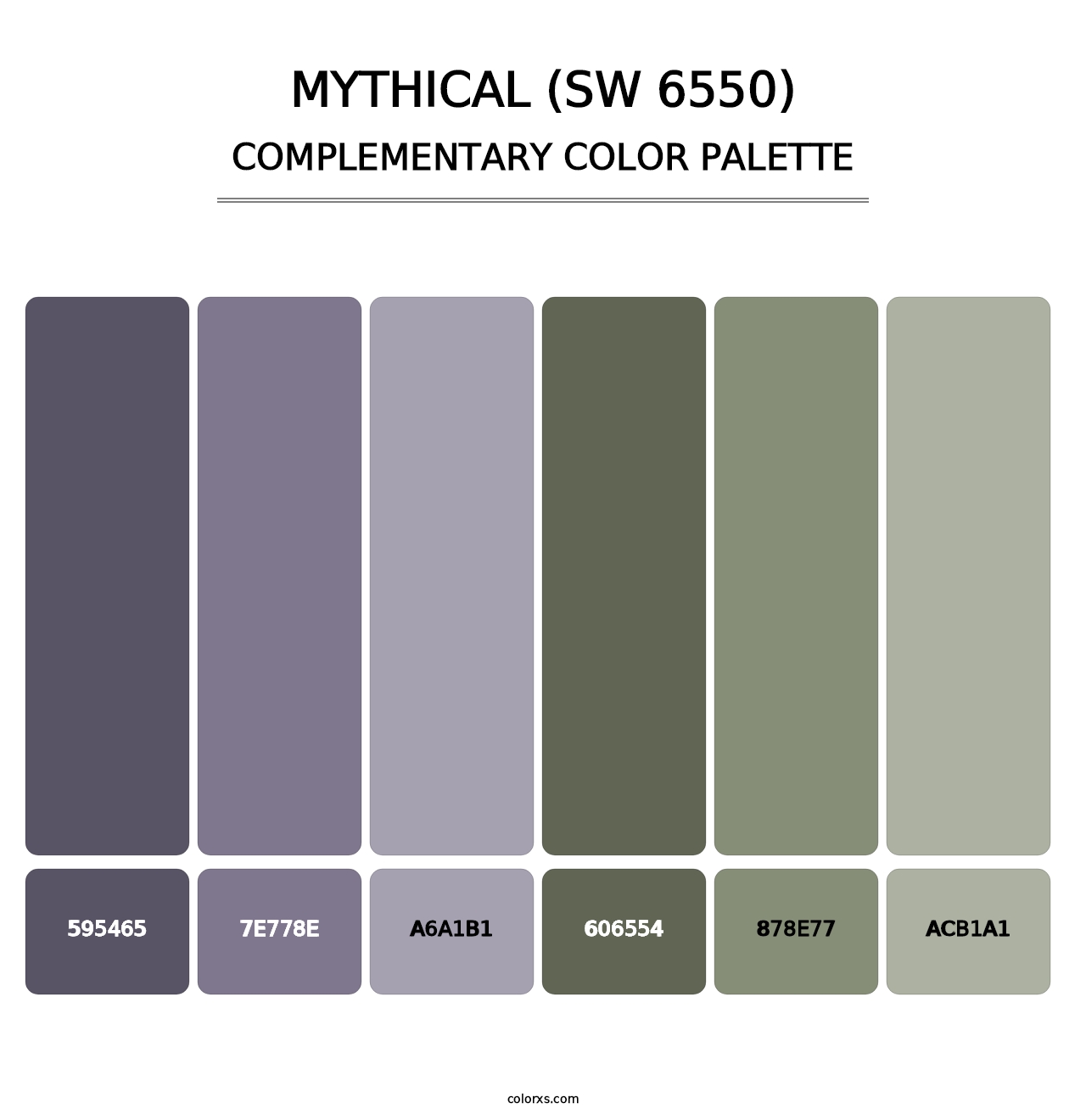 Mythical (SW 6550) - Complementary Color Palette