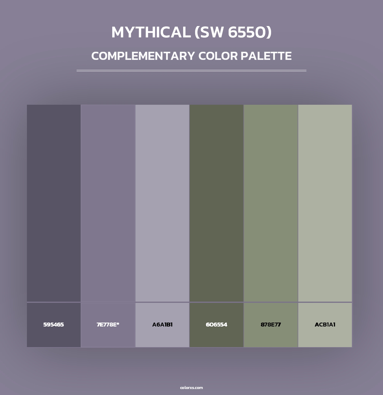 Mythical (SW 6550) - Complementary Color Palette