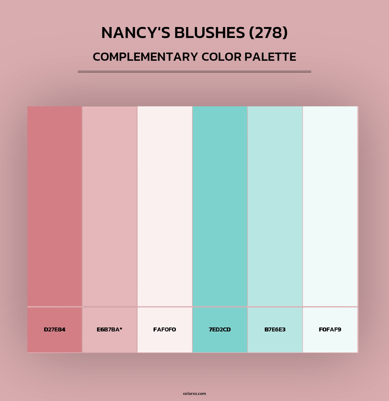 Nancy's Blushes (278) - Complementary Color Palette