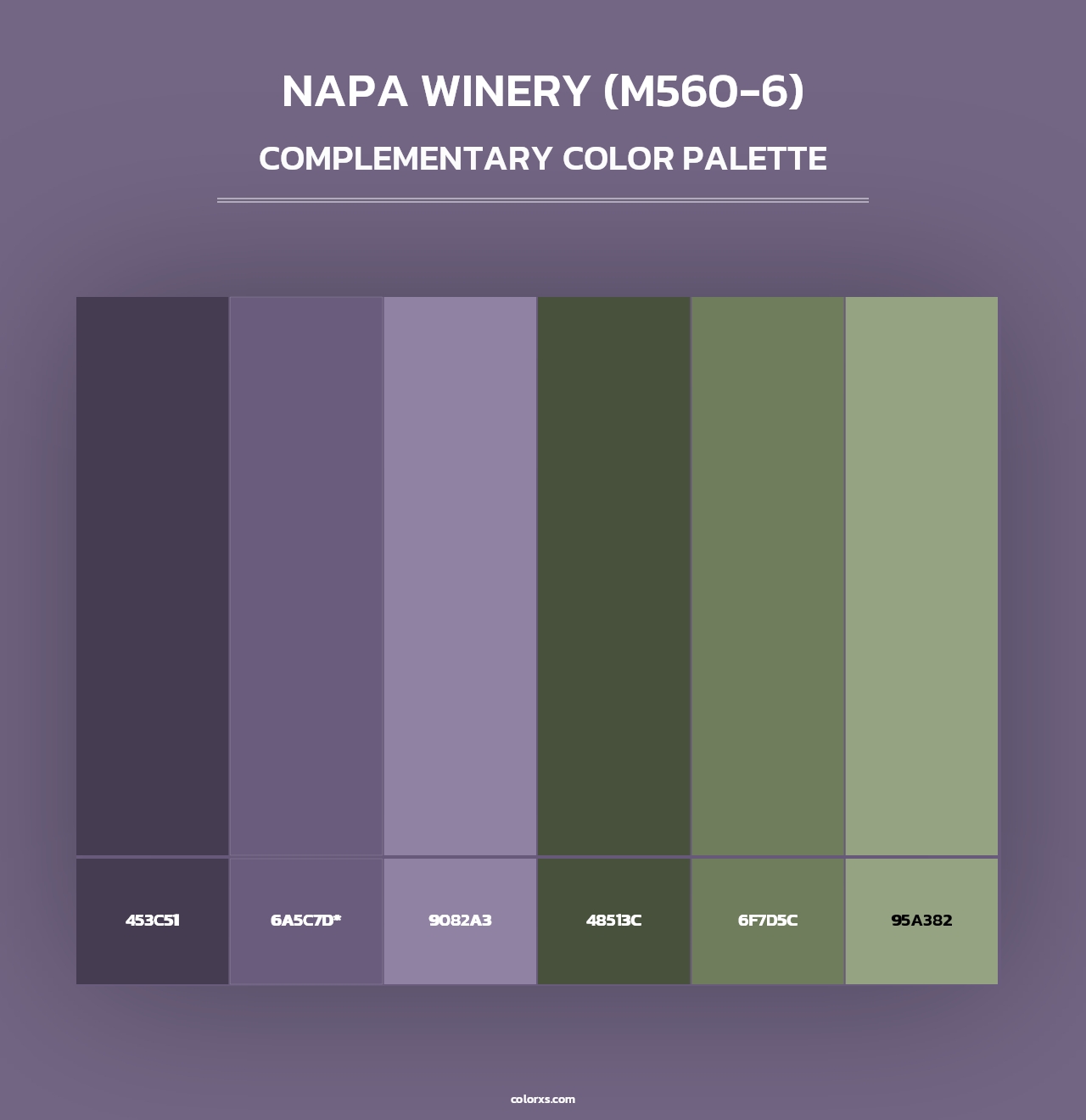 Napa Winery (M560-6) - Complementary Color Palette