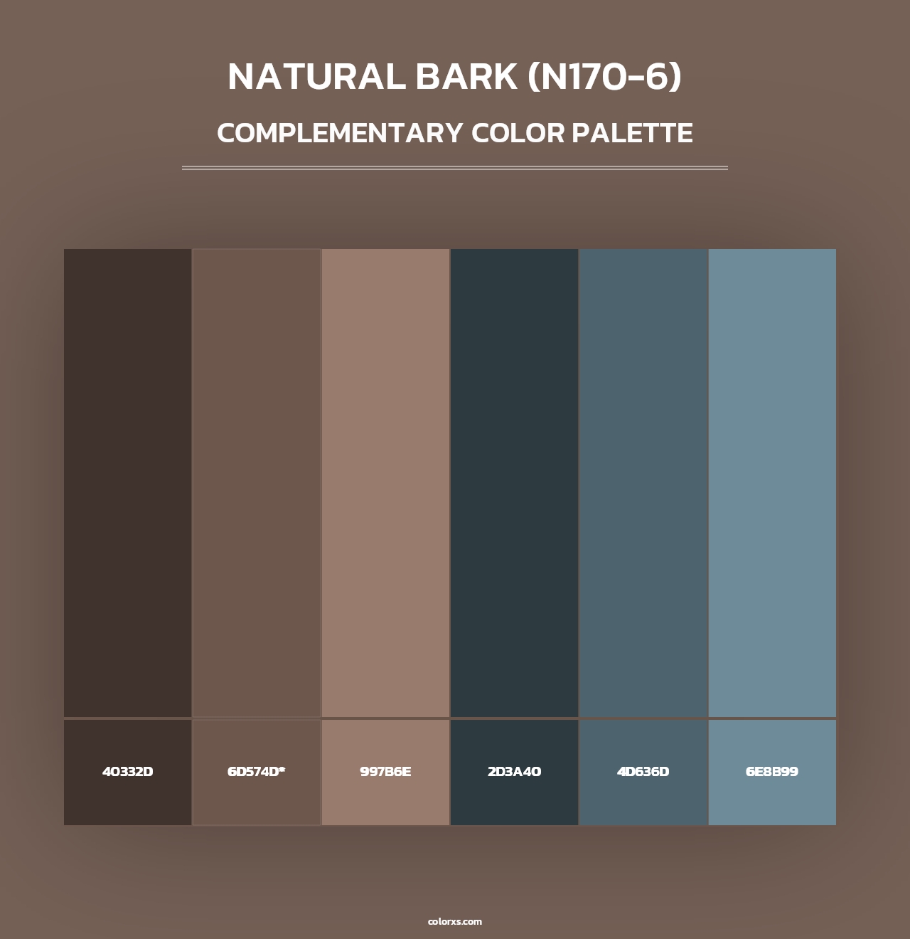 Natural Bark (N170-6) - Complementary Color Palette